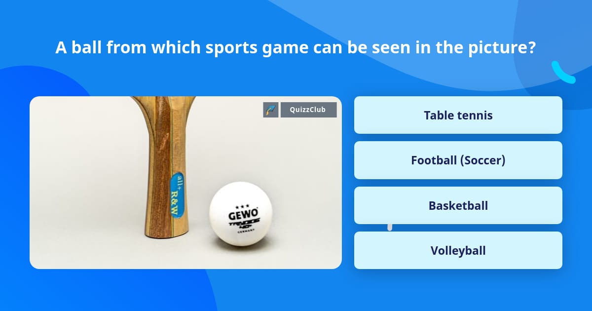 A ball from which sports game can be... | Trivia Questions | QuizzClub