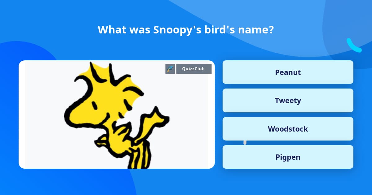 What was Snoopy's bird's name?