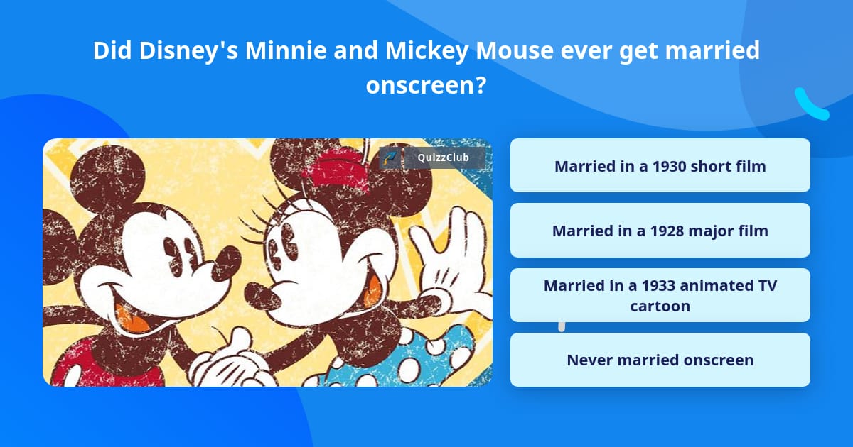 Did Disney's Minnie and Mickey Mouse... Trivia Questions