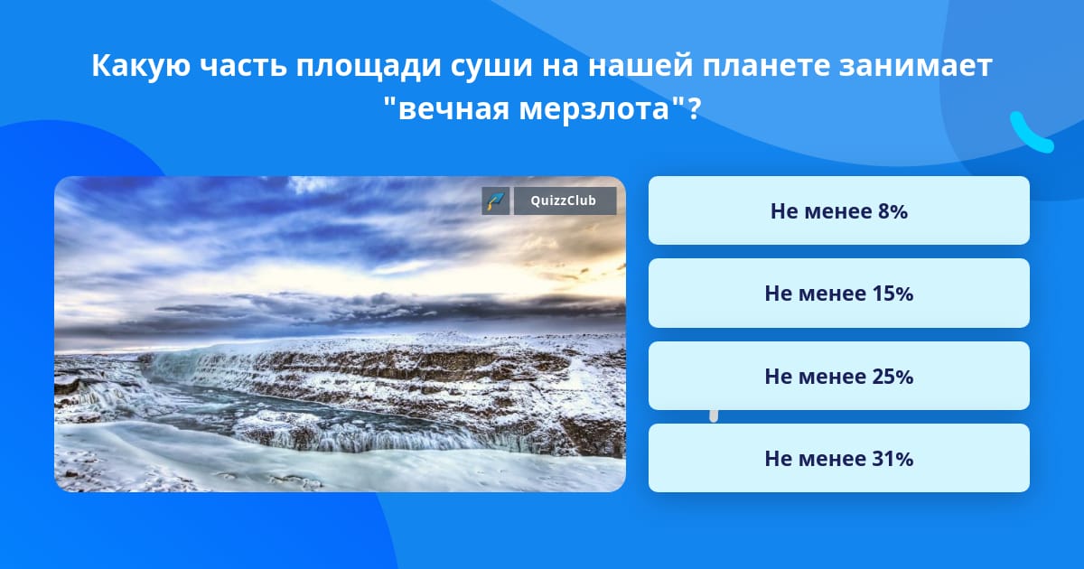 Самые большие площади на суше занимают