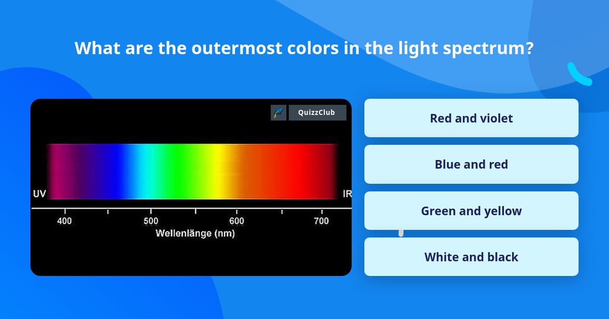 What are the outermost colors in the... | Trivia Questions | QuizzClub