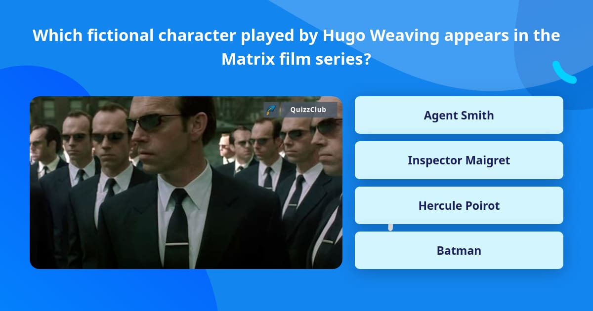 Which fictional character played by... | Trivia Questions | QuizzClub