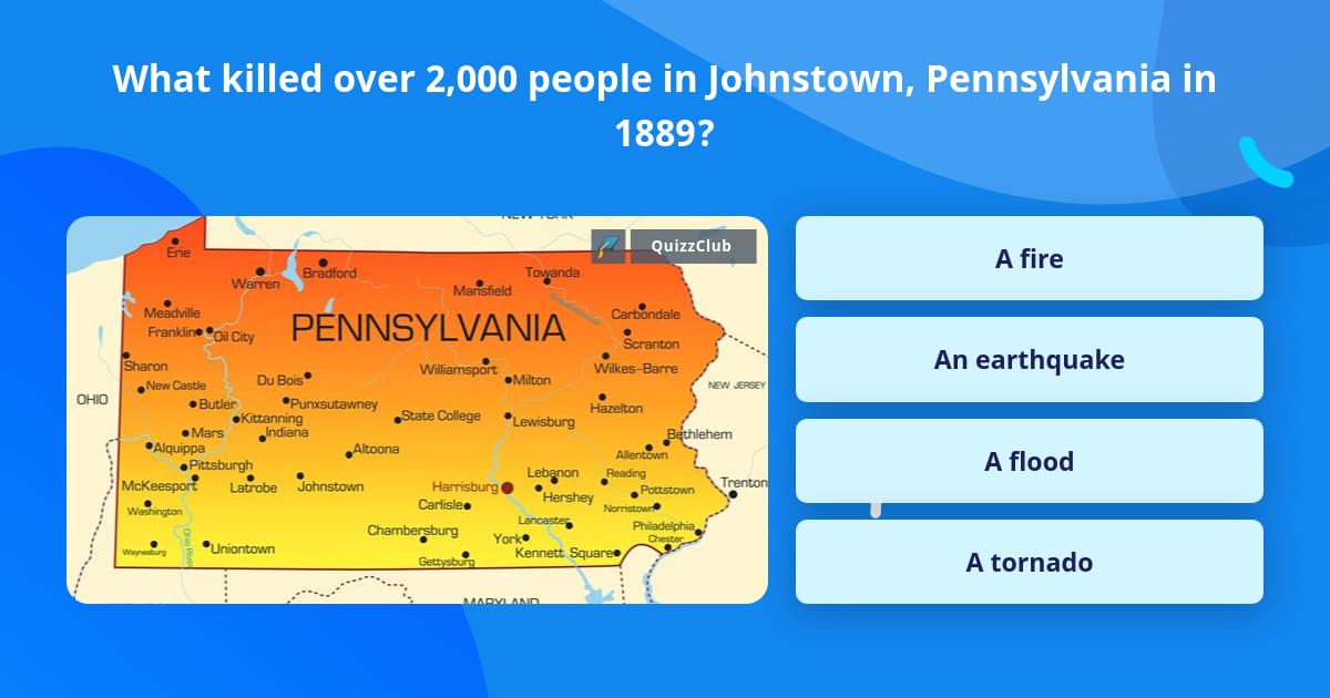 What killed over 2,000 people in... | Trivia Answers | QuizzClub