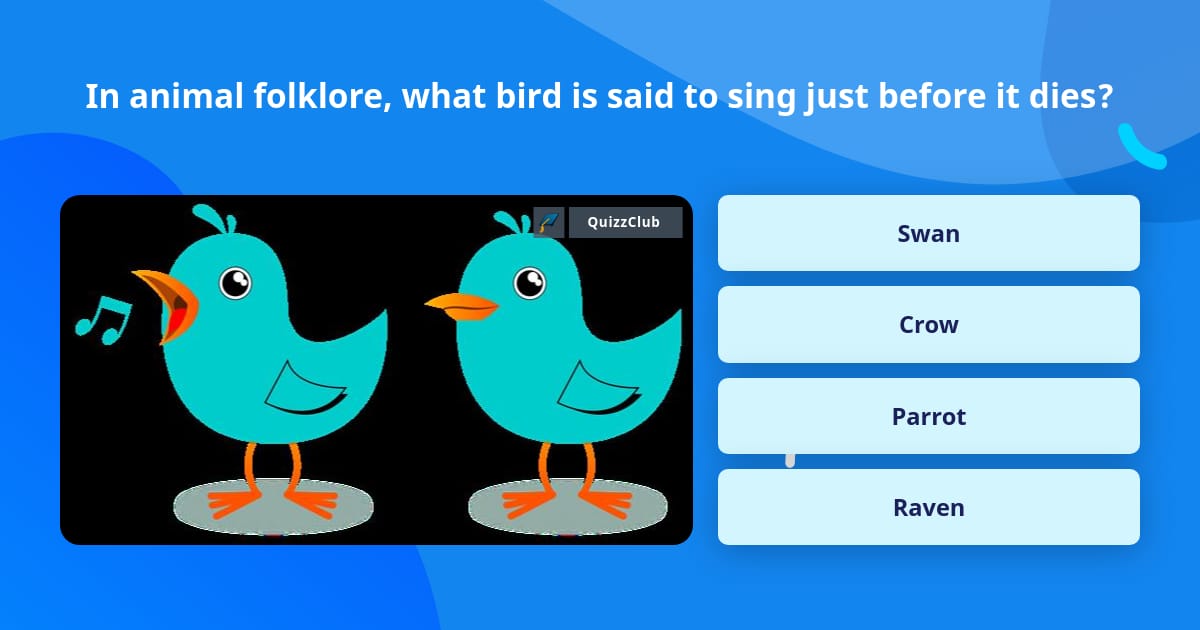 In Animal Folklore What Bird Is Trivia Questions QuizzClub