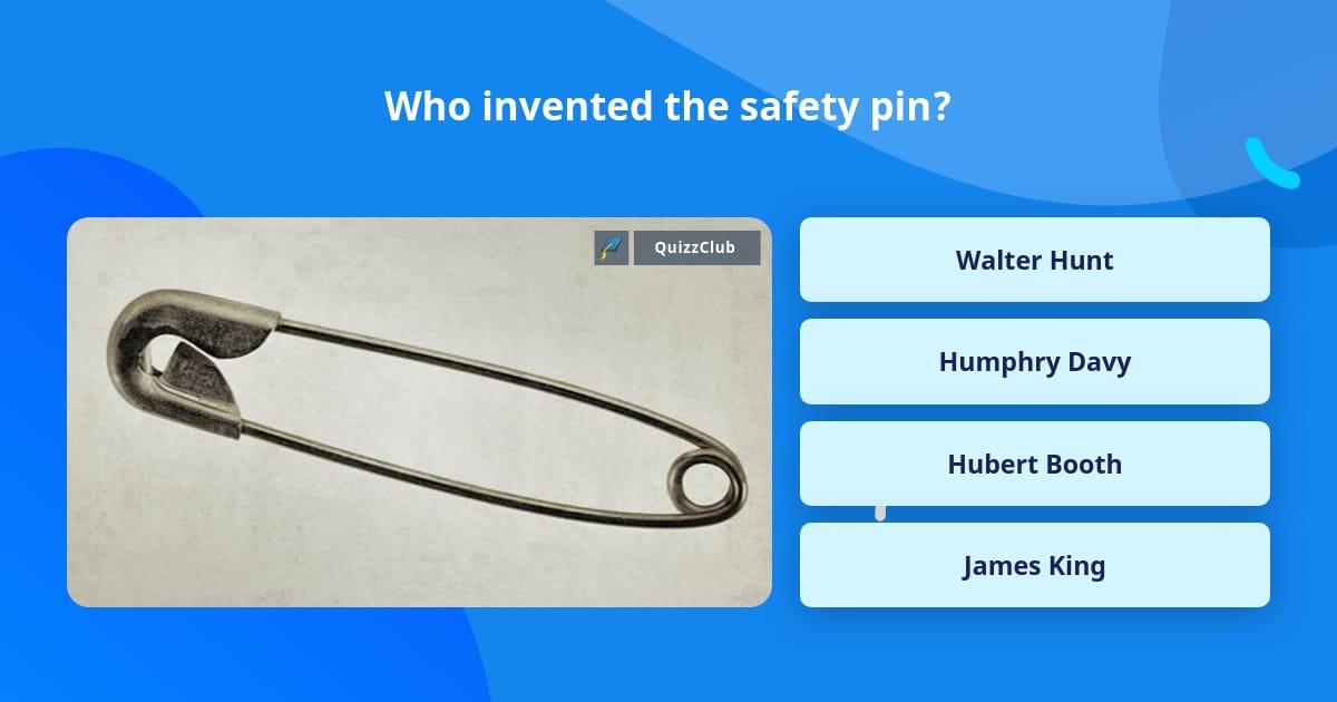 Who invented the safety pin?