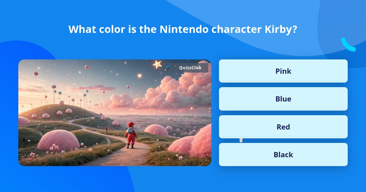 What color is the Nintendo character... | Trivia Questions | QuizzClub