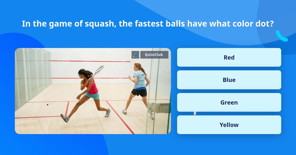 In the game of squash, the fastest... | Trivia Questions | QuizzClub