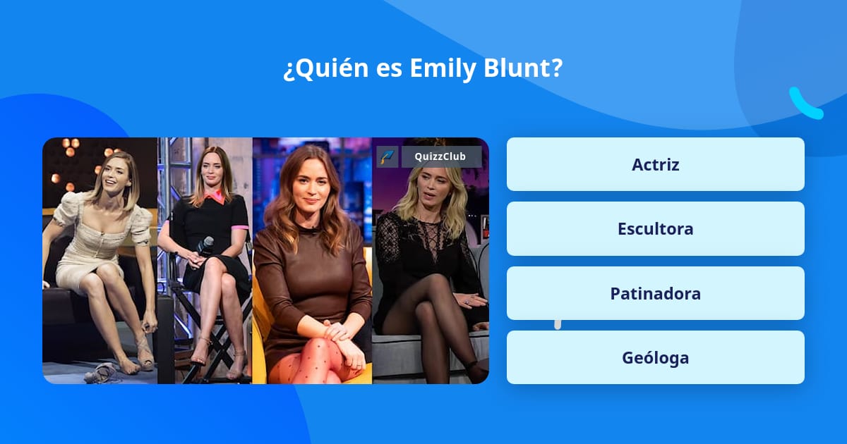 ¿Quién es Emily Blunt? | Las Preguntas Trivia | QuizzClub