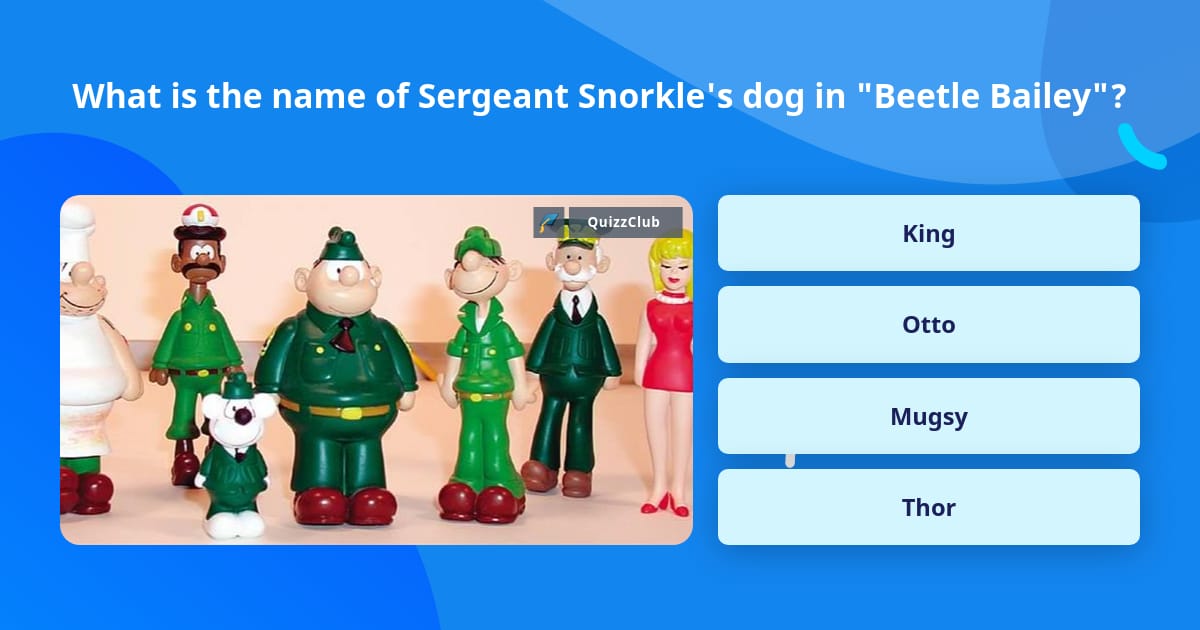 What Is The Name Of Sergeant Trivia Answers Quizzclub