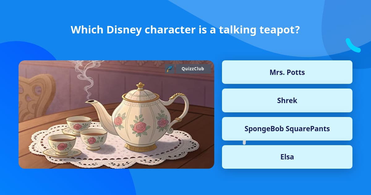 Which Disney character is a talking... | Trivia Questions | QuizzClub