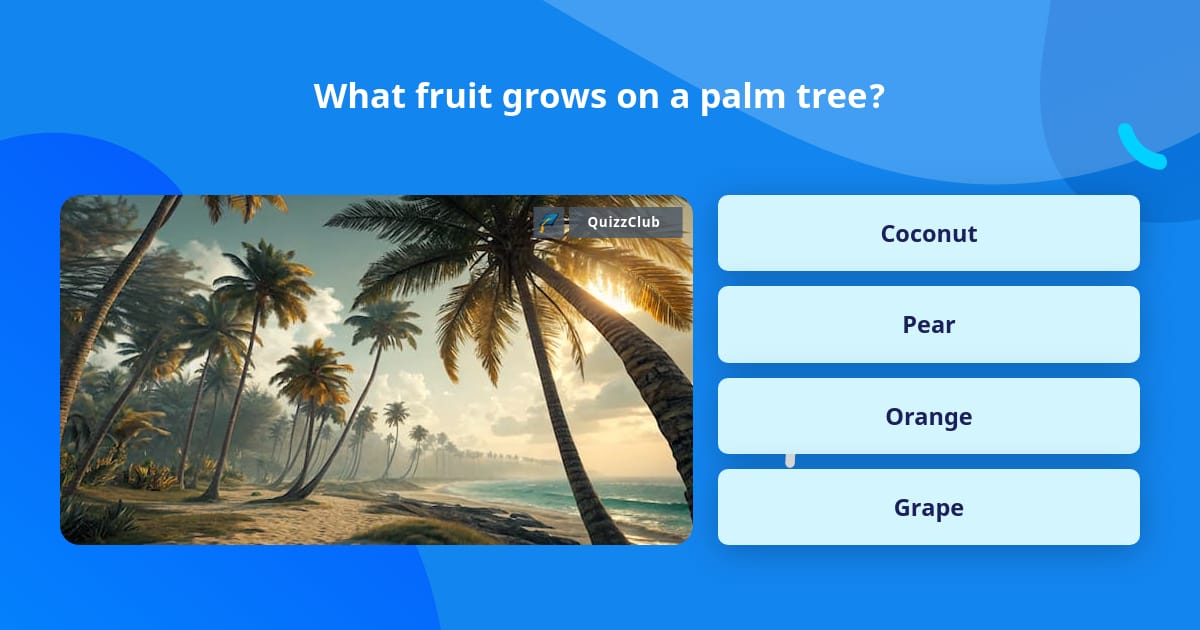 What fruit grows on a palm tree? | Trivia Questions | QuizzClub