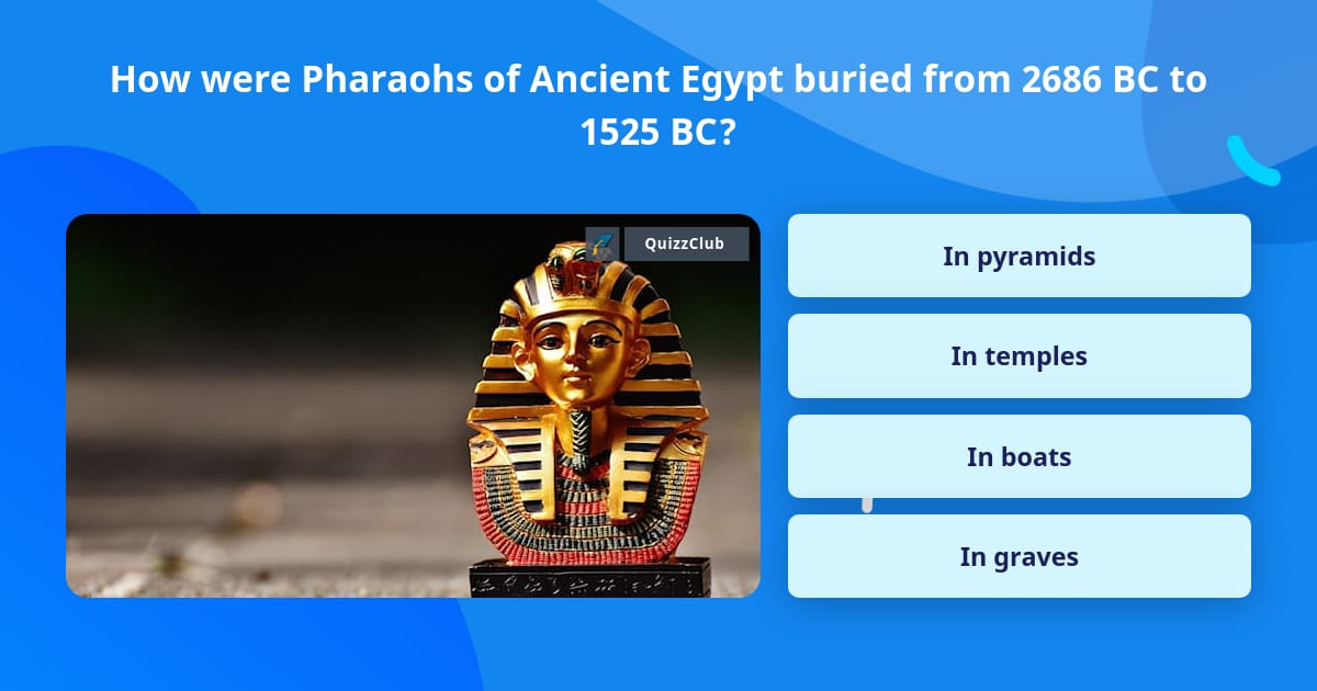 How were Pharaohs of Ancient Egypt... | Trivia Questions | QuizzClub
