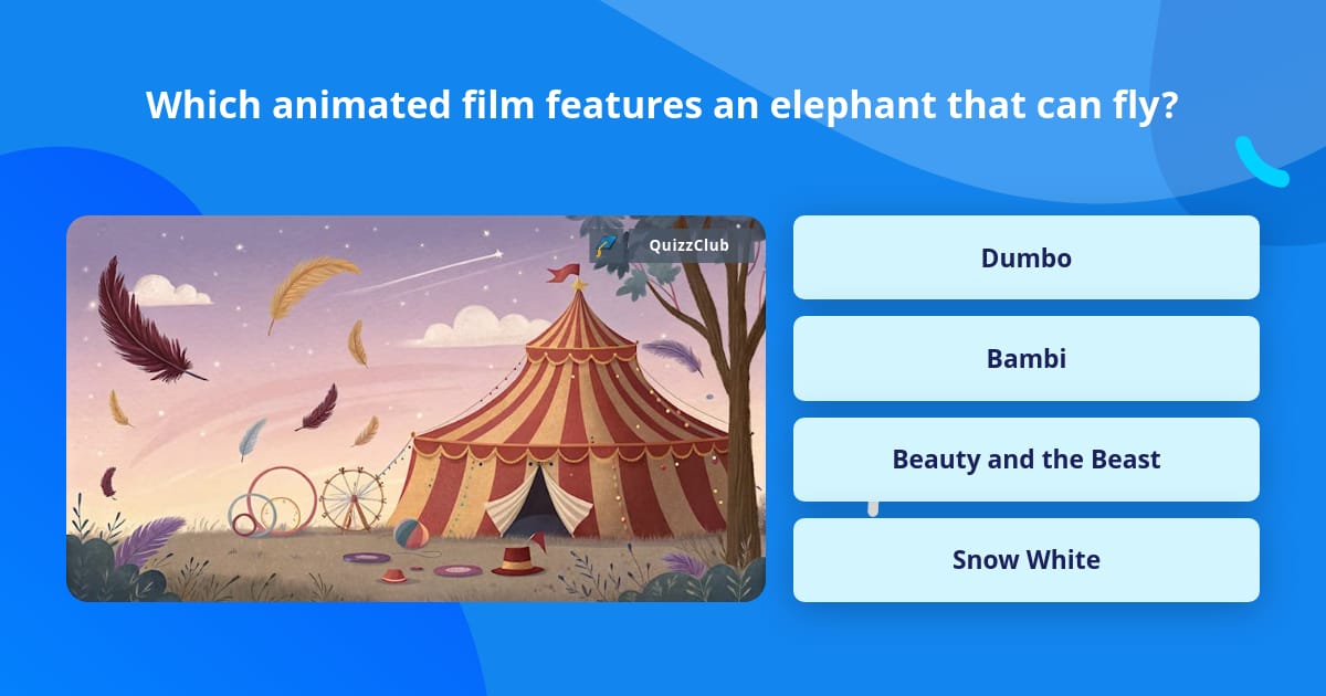 Which animated film features an... | Trivia Questions | QuizzClub