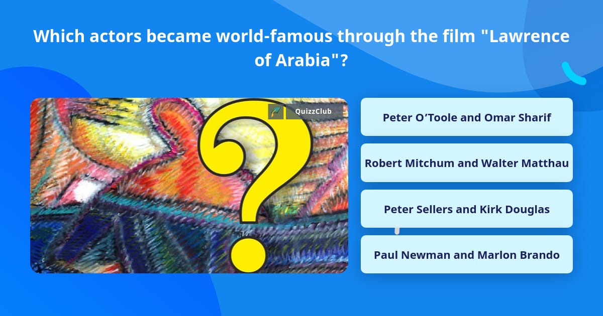 Which actors became world-famous... | Trivia Questions | QuizzClub