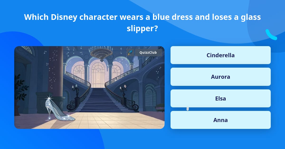 Which Disney character wears a blue... | Trivia Questions | QuizzClub
