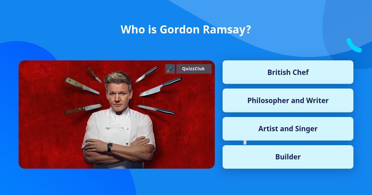Who is Gordon Ramsay? | Trivia Questions | QuizzClub