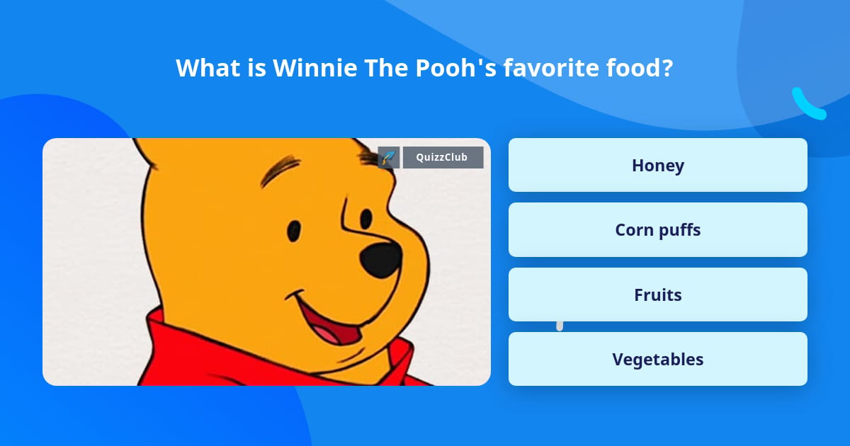 What is Winnie The Pooh's favorite food? | Trivia Questions
