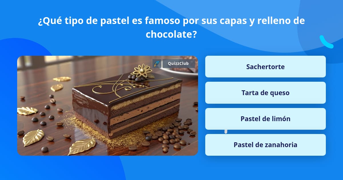 ¿Qué tipo de pastel es famoso por... | Las Preguntas Trivia