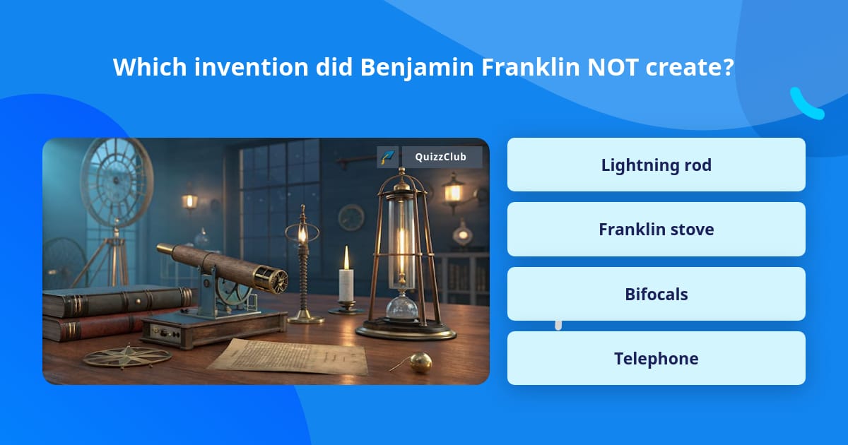 Which invention did Benjamin... | Trivia Questions | QuizzClub