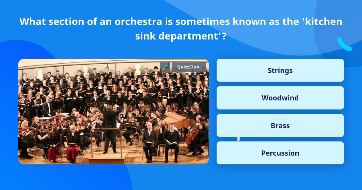 orchestra is sometimes known as the kitchen sink department