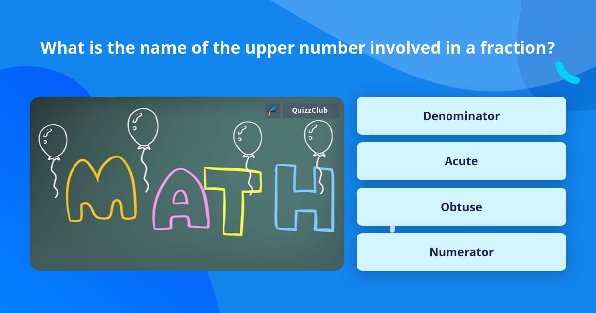 What is the name of the upper number... | Trivia Questions | QuizzClub