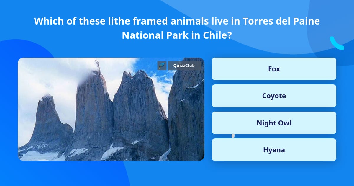 Lithe Animal Which of these lithe framed animals... | Trivia Questions | QuizzClub