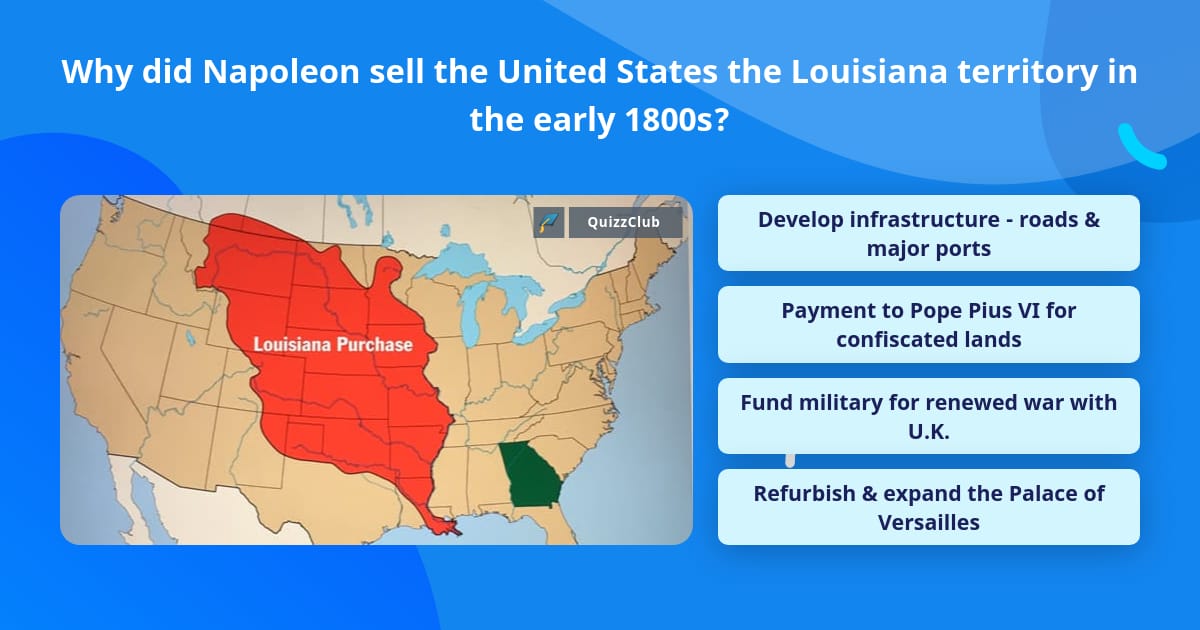why did napoleon sell the louisiana territory