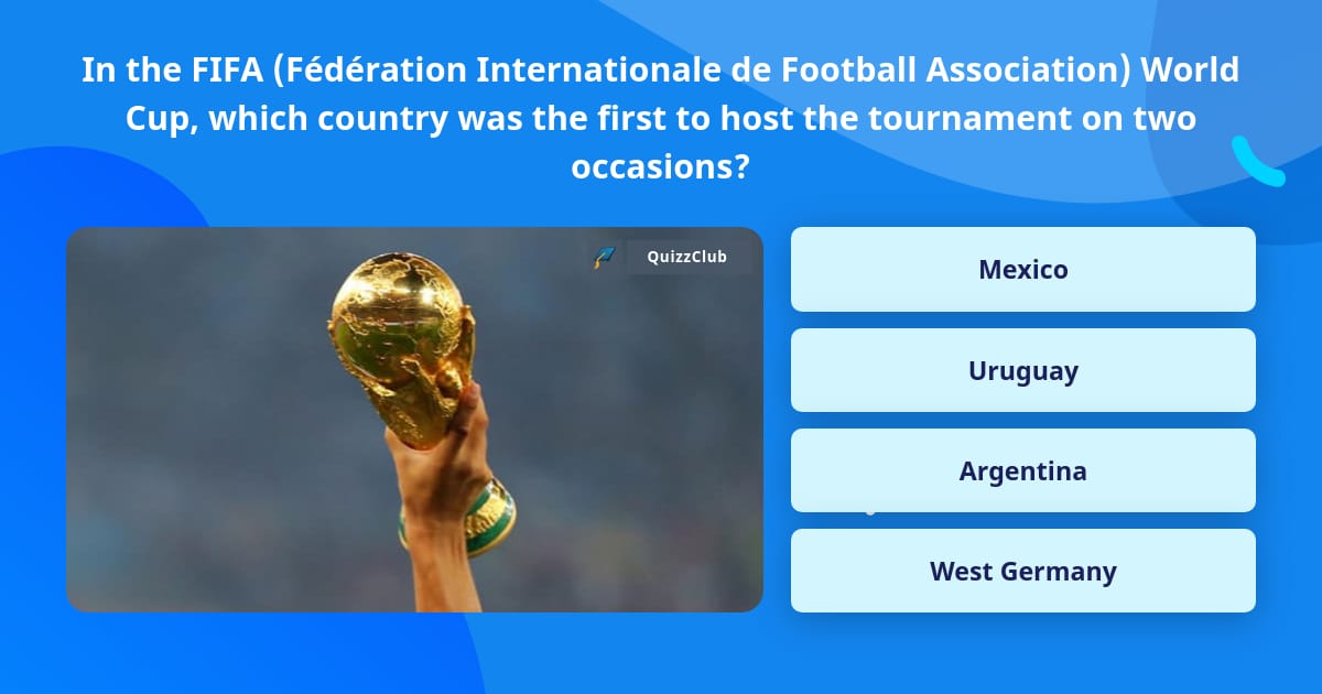 In the FIFA (Fédération... | Trivia Questions | QuizzClub