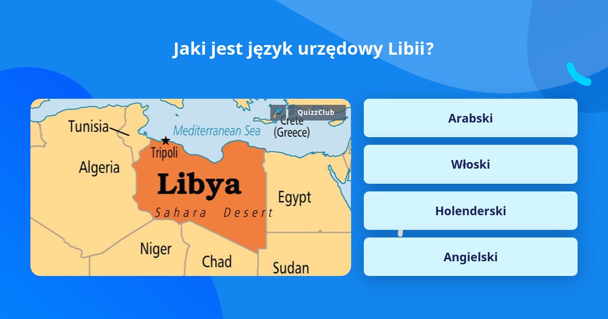Jaki jest język urzędowy Libii? Pytaniaciekawostki