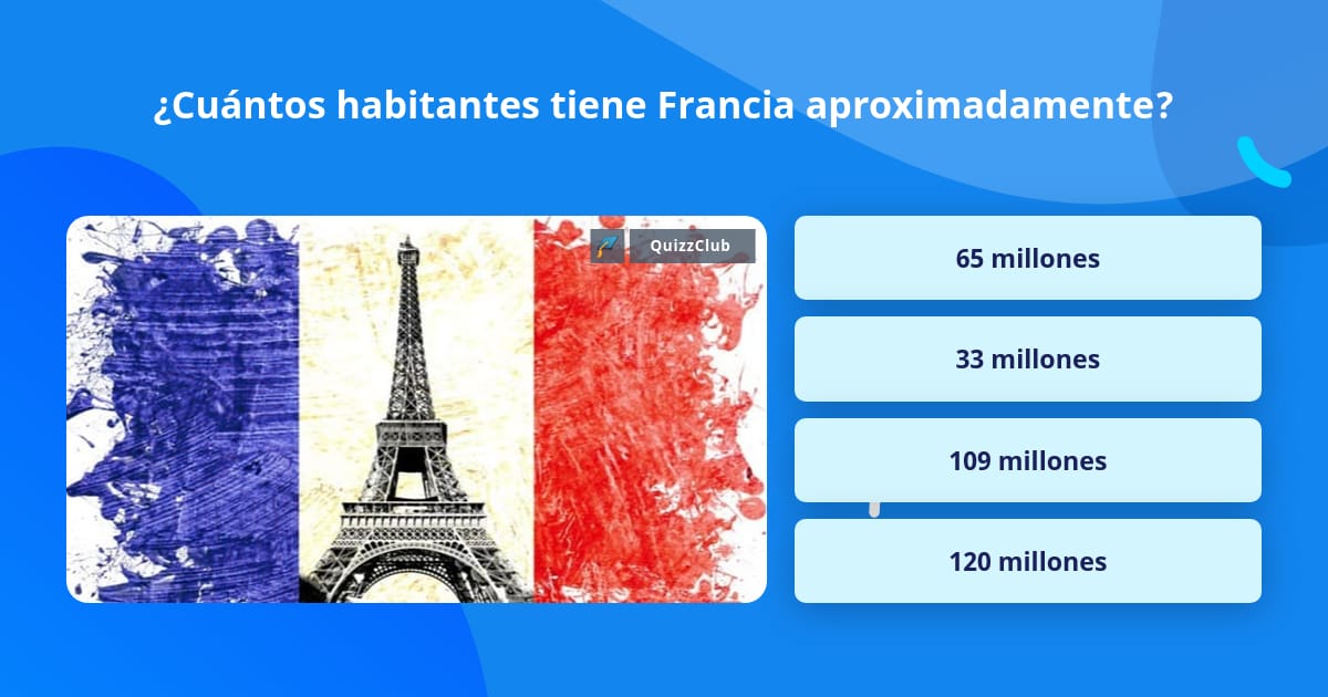 ¿Cuántos habitantes tiene Francia... Las Preguntas Trivia