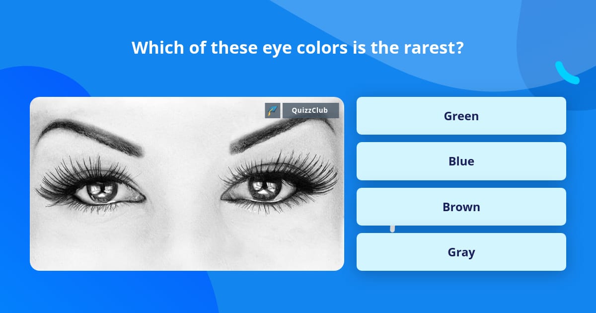 Which of these eye colors is the rarest? | Trivia Answers | QuizzClub