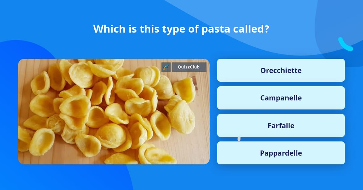 Which is this type of pasta called? Trivia Answers