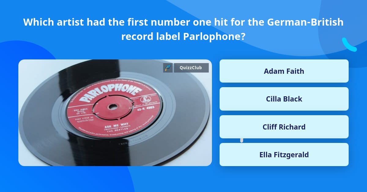 Which artist had the first number... | Trivia Answers | QuizzClub