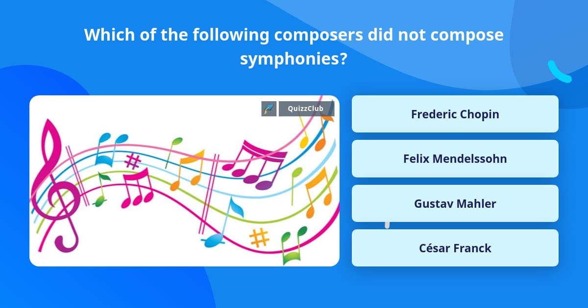 Which of the following composers did... Trivia Questions