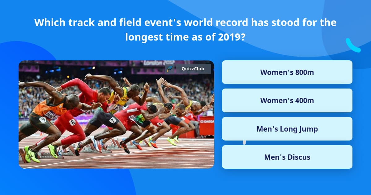 Which track and field event's world... Trivia Questions