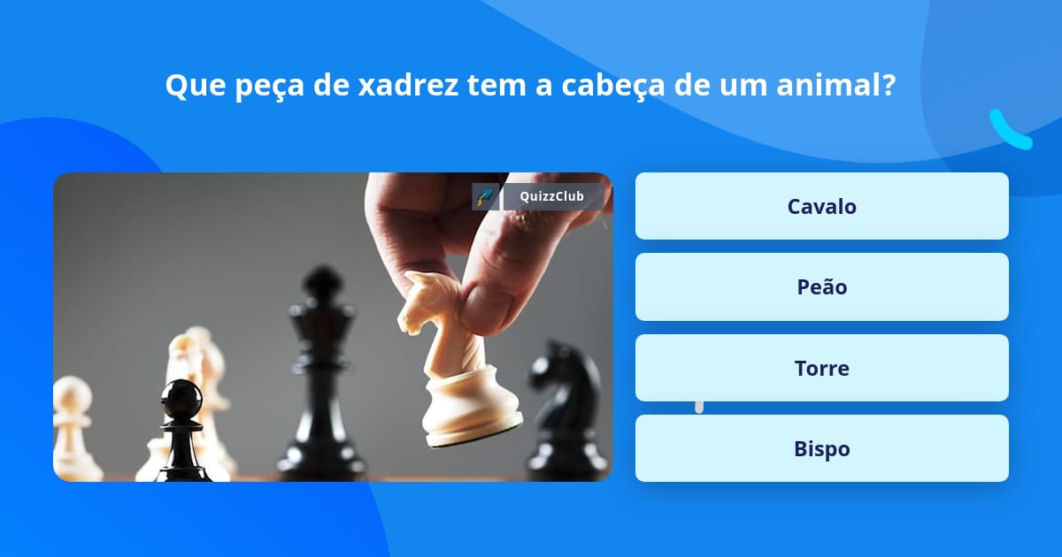 Que peça de xadrez tem a cabeça de, Respostas Triviais