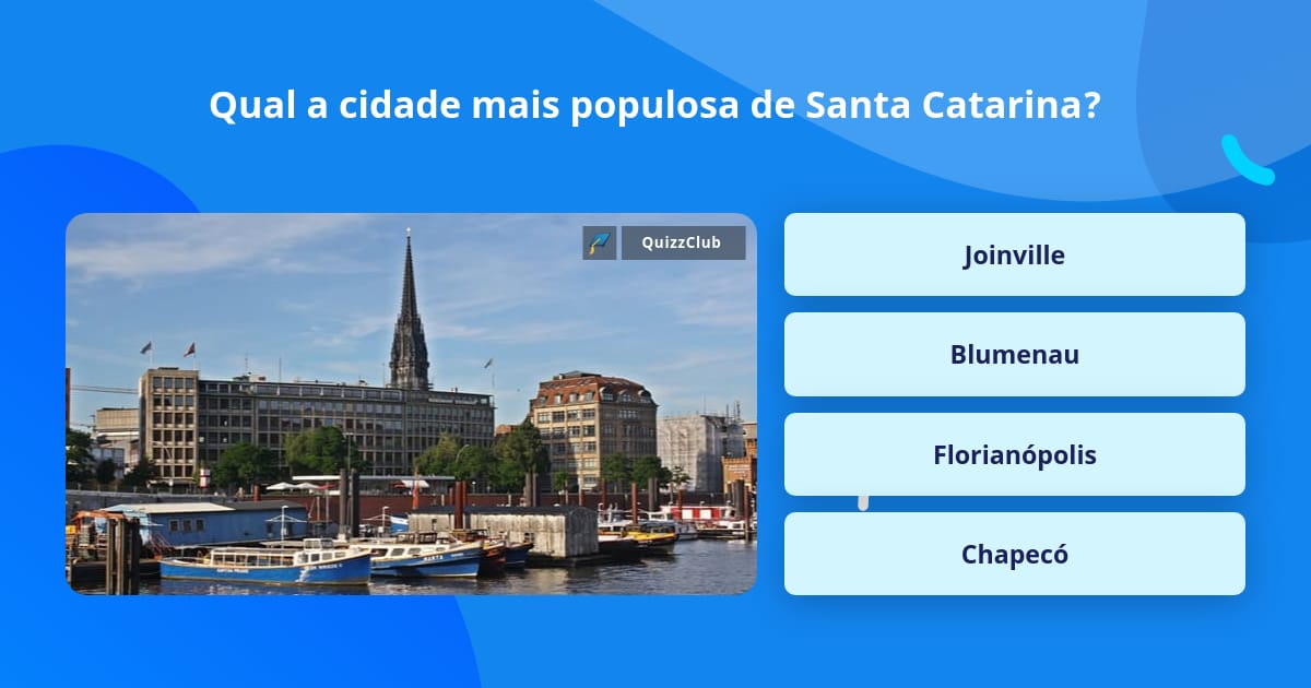 Qual a cidade mais populosa de Santa... Perguntas Triviais