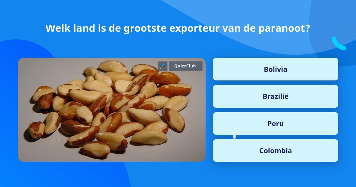 Welk land is de grootste exporteur... Trivia Vragen Welk land is de grootste exporteur... Trivia Vragen