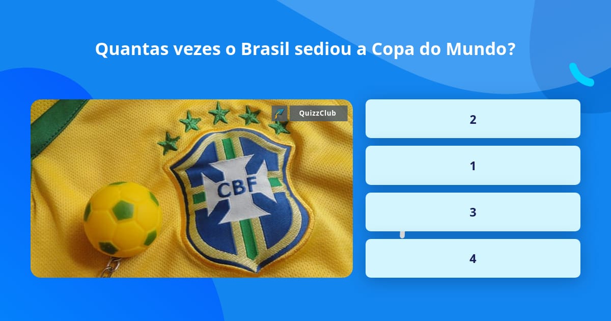 Quantas vezes o Brasil sediou a Copa?