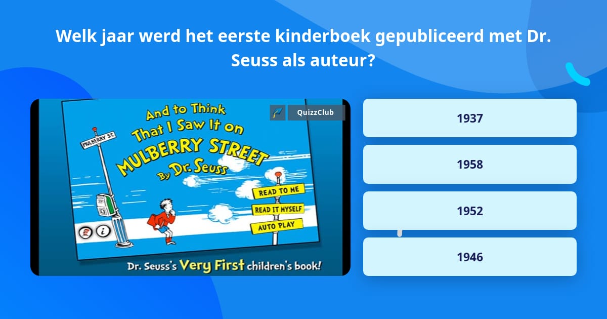Welk jaar werd het eerste kinderboek... Trivia Vragen Welk jaar werd het eerste kinderboek... Trivia Vragen