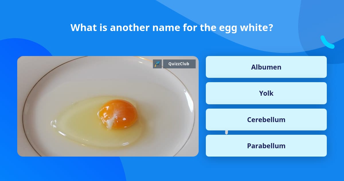 What is another name for the egg white? | Trivia Answers | QuizzClub