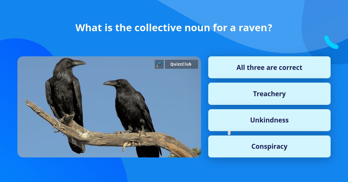 What is the collective noun for a raven? Trivia Questions