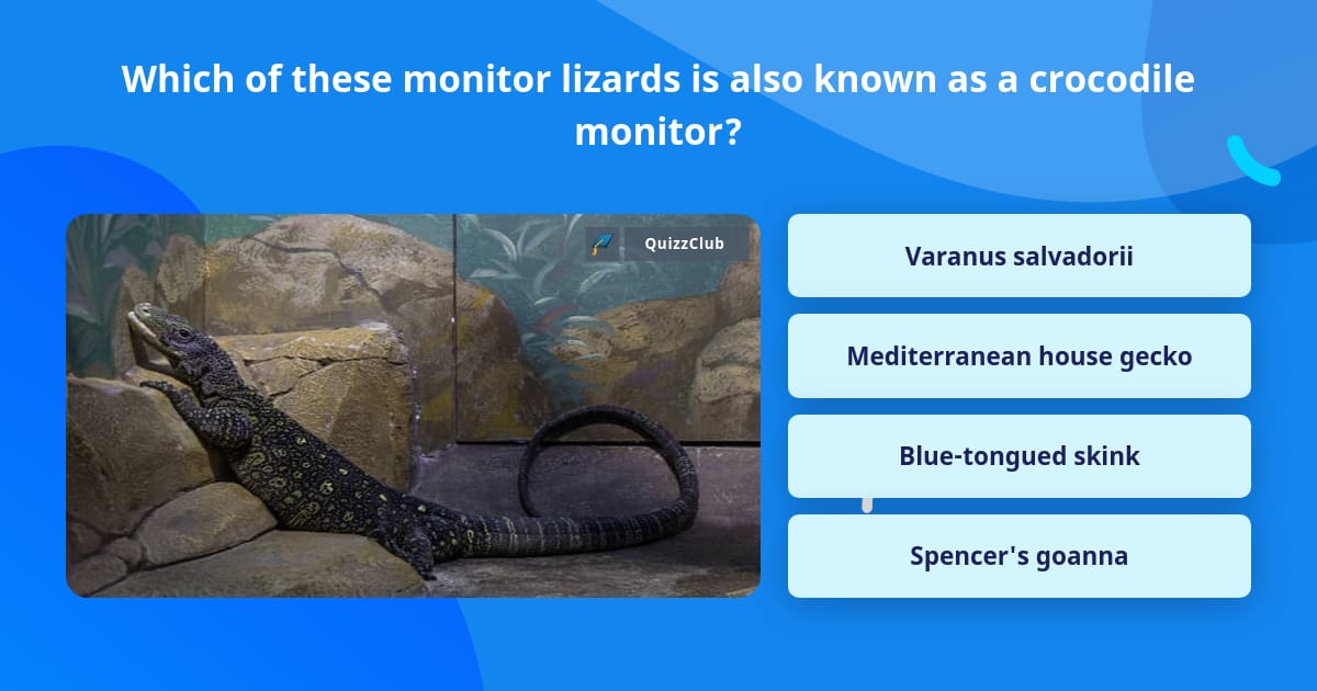 Which of these monitor lizards is... | Trivia Questions | QuizzClub