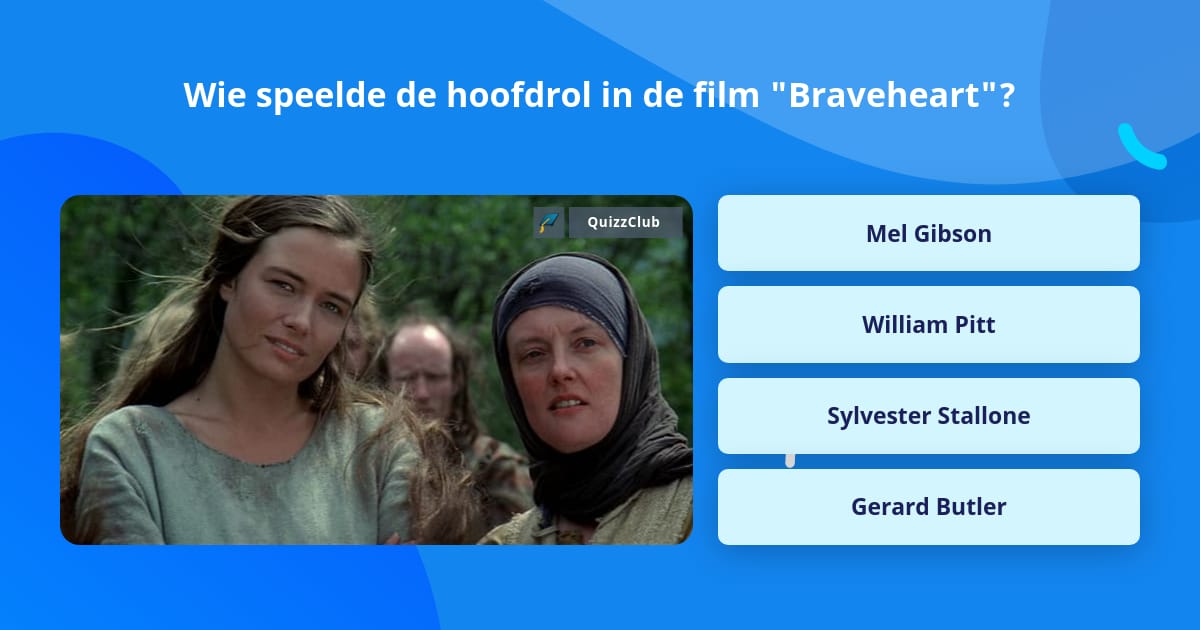 Wie speelde de hoofdrol in de film... | Trivia Antwoorden | QuizzClub