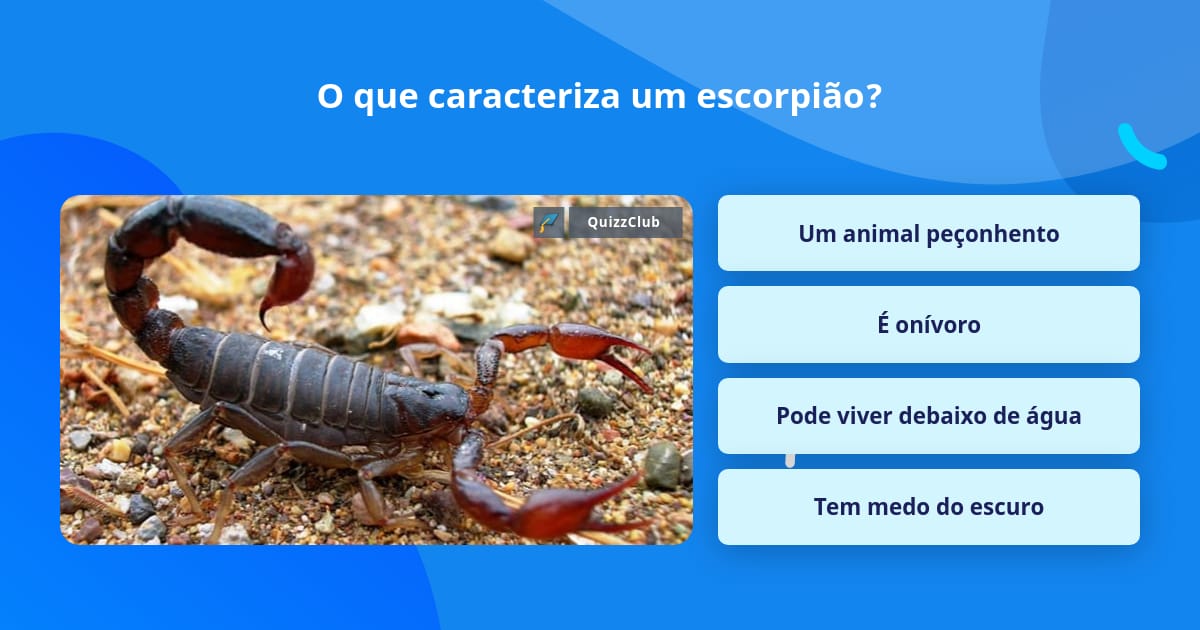 O que caracteriza um escorpião? Perguntas Triviais O que caracteriza um escorpião? Perguntas Triviais