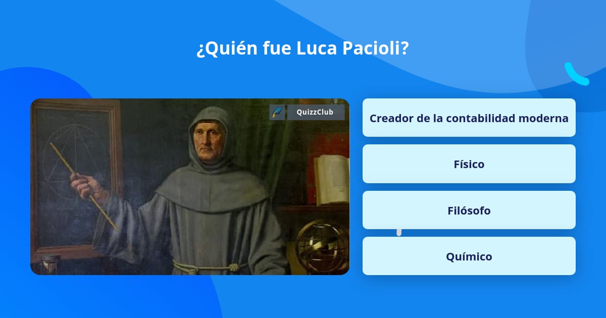 Quién fue Luca Pacioli? | La respuesta de Trivia | QuizzClub