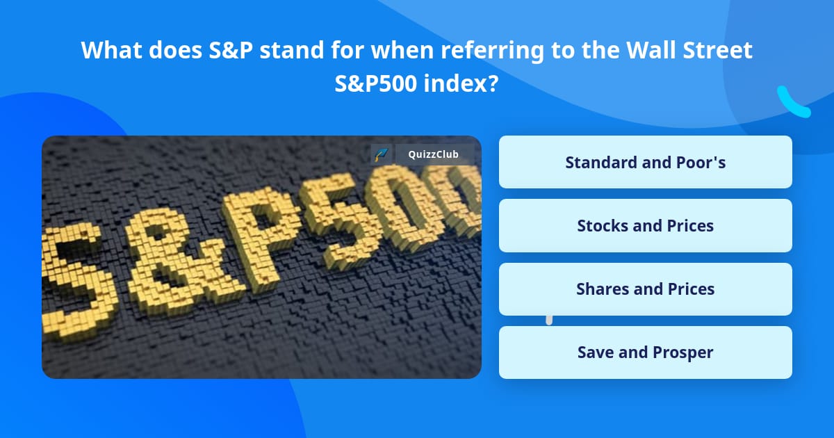 What S&P Stand For