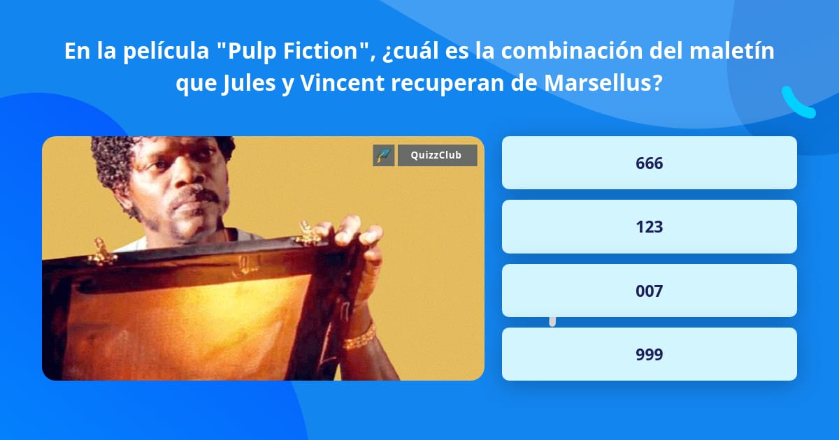 En La Pel cula Pulp Fiction cu l La Respuesta De Trivia