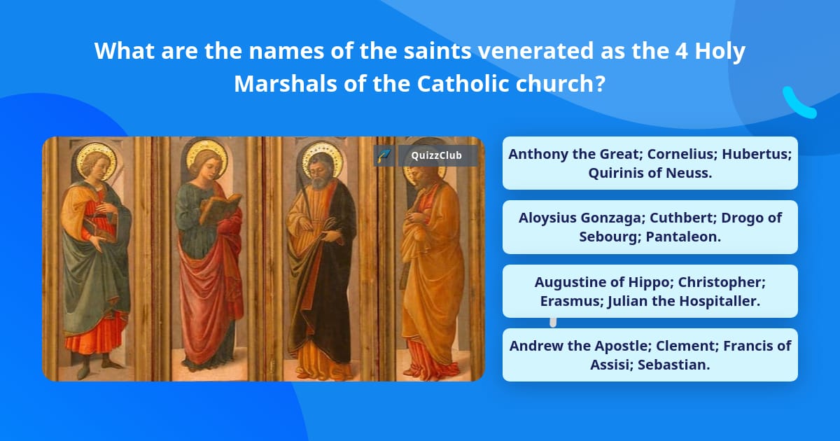 What Are The Names Of The Saints Trivia Answers QuizzClub