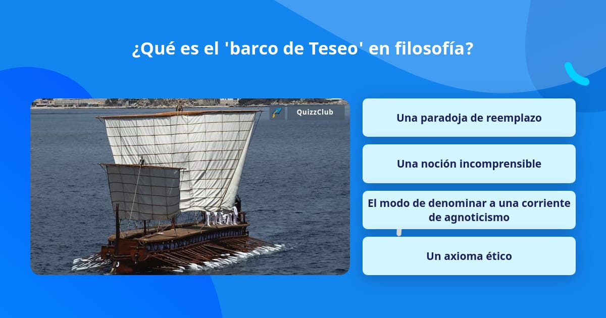 Qué es el 'barco de Teseo' en, La respuesta de Trivia